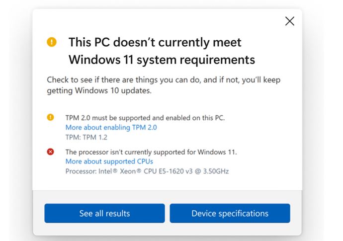 Spesifikasi Minimum Windows 11