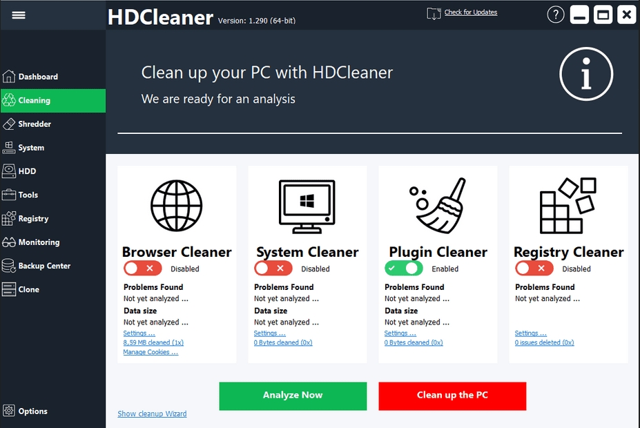 Tampilan HD Cleaner Versi Terbaru