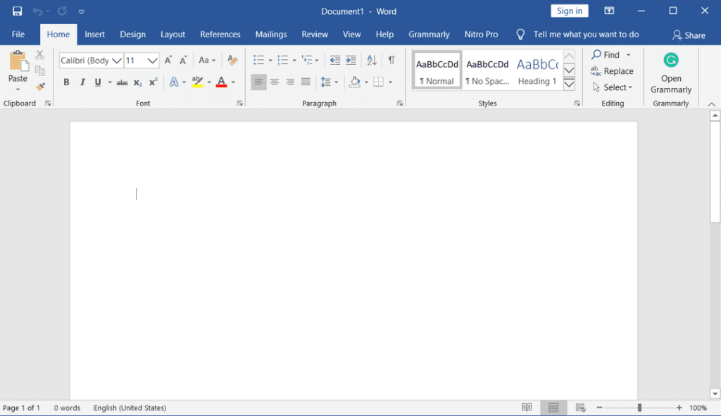 Tampilan Microsoft Office 2016